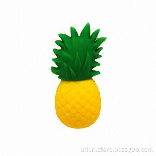 PVC Pineapple-shaped USB Flash Memory with 1 to 32GB Memory Capacity, Free Sample